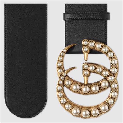 gucci wide pearl belt|extra wide gucci belt.